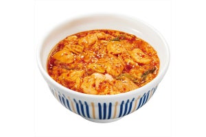 なか卯、粗挽きニンニクと韓国唐辛子が効いた"ふわとろ"「旨辛親子丼」を発売
