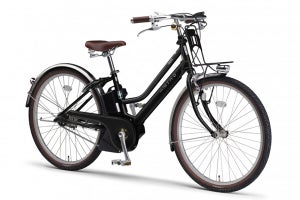 ヤマハ、新色マットブラックを加えた街乗り向け電動自転車「PAS mina」