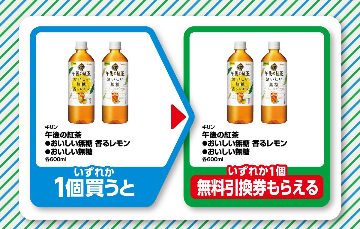 ローソン引換券 午後の紅茶 おいしい無糖 香るレモン 3枚 - 飲料