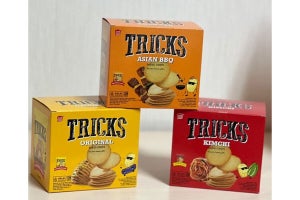 ノンフライのポテトチップス「TRICKS」日本上陸 - オリジナル・キムチ・アジアンBBQの3種が発売