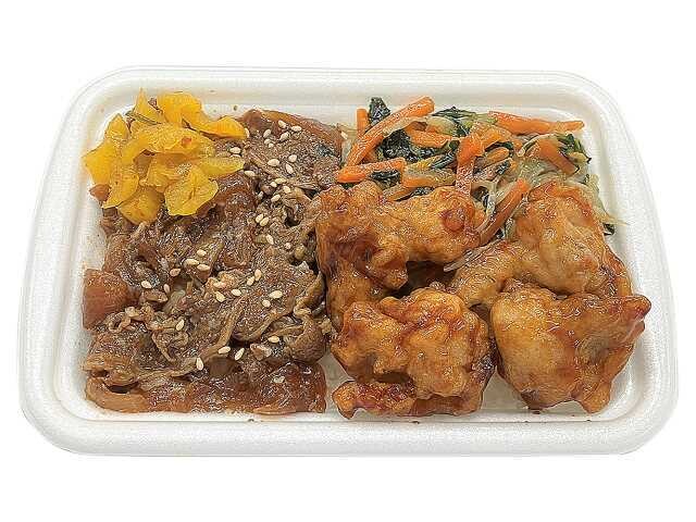 「焼肉&唐揚げごはん」(378円)
