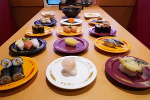【実食】スシロー北海道がやばい! ほたて貝柱が税込100円だぞ!! たらふく食べてきた