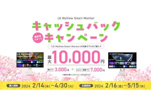 LGスマートモニター購入で最大1万円をキャッシュバックする新生活キャンペーン