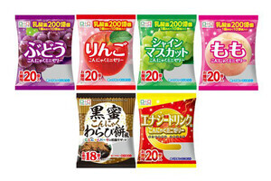 こんにゃくパーク「ミニゼリー」の賞味期限を1年に延長 - 季節限定"エナジードリンク味"、"黒蜜こんにゃくわらび餅風"も登場