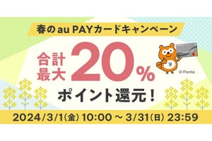 au PAY ふるさと納税、au PAY カード利用で7％還元 - 「三太郎の日」など合計で最大23％還元