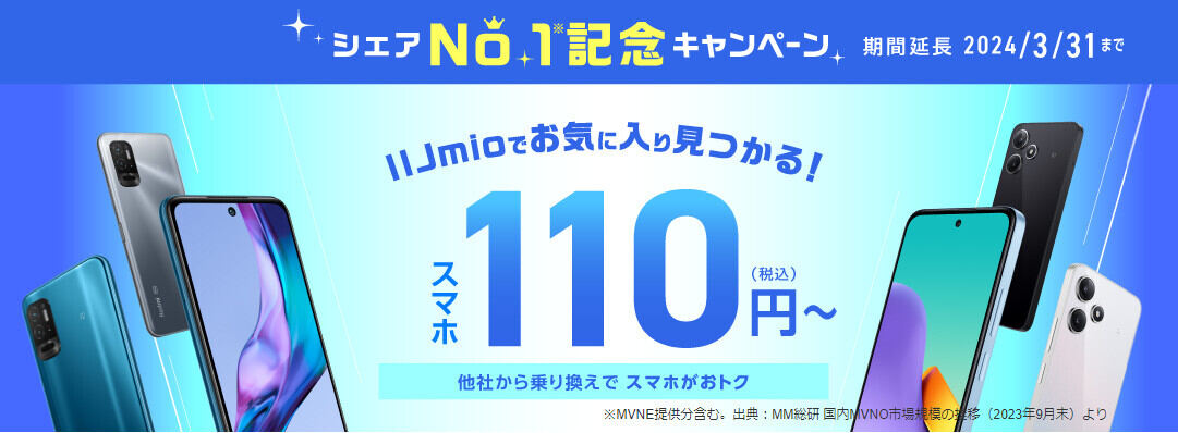 シェアNo.1記念キャンペーン【スマホ大特価セール】