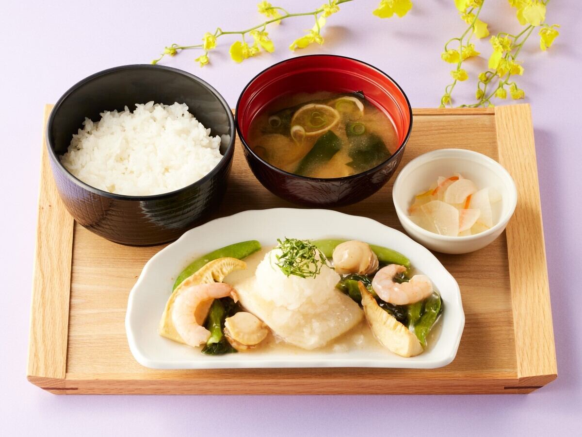 かれいと春野菜の梅みぞれ膳(1,199円)