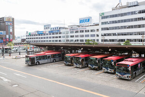 新潟交通とJR東日本、新潟駅万代口バスターミナルさよならイベント