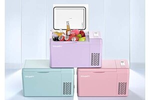 BougeRV、パステルカラーのポータブル冷蔵庫「CR Colorful」　15分で0度まで冷却