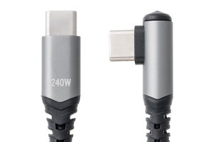 柔らかいのに絡みにくいL字USB-Cケーブル、PD240W対応とPD100W対応の2種