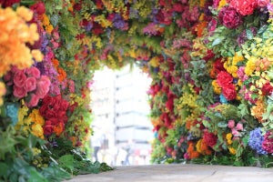 日比谷が花々で彩られる「HIBIYA BLOSSOM 2024」開幕! 街が華やぐ1カ月、花のトンネルも登場
