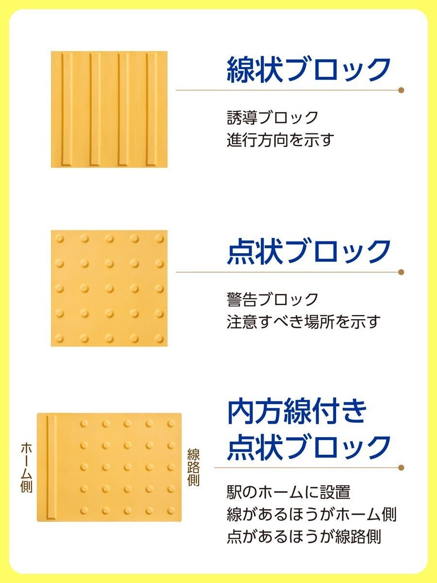 知ってる?】「点字ブロック」3つの種類とは? - 「岡山発祥なんだ!?」「なるほど!」の声：マピオンニュース