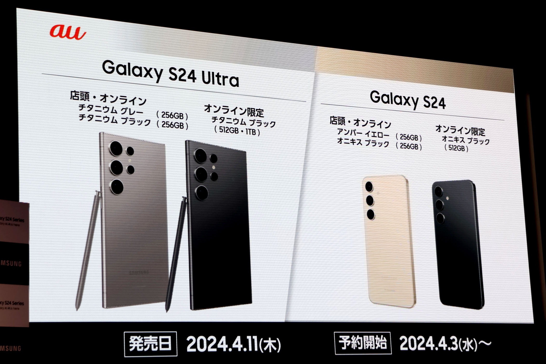 au版「Galaxy S24」シリーズは実質負担額57,800円から購入可能 - 4月11 