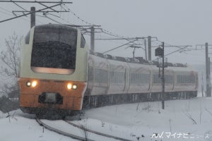 JR東日本、特急「いなほ」羽越本線全線開通100周年記念ラッピング