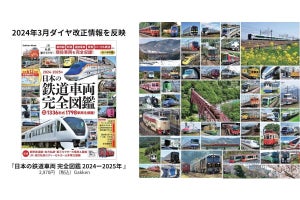 『日本の鉄道車両 完全図鑑 2024-2025年』1,336形式1,798車両掲載