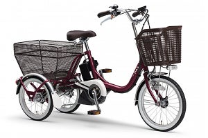 ヤマハ、安定して走れる三輪電動アシスト自転車「PASワゴン」新モデルを7月発売