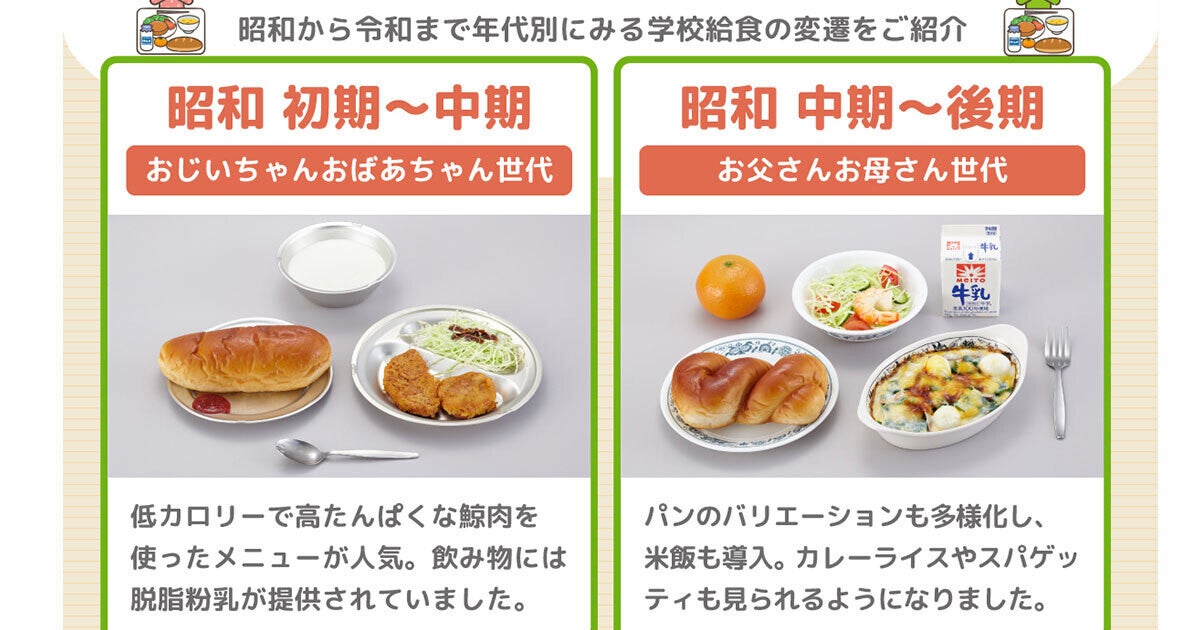 あなたの思い出の給食はどれ?」 - 明治から平成・令和で“すっごく変わった”学校給食の歴史とは | マイナビニュース