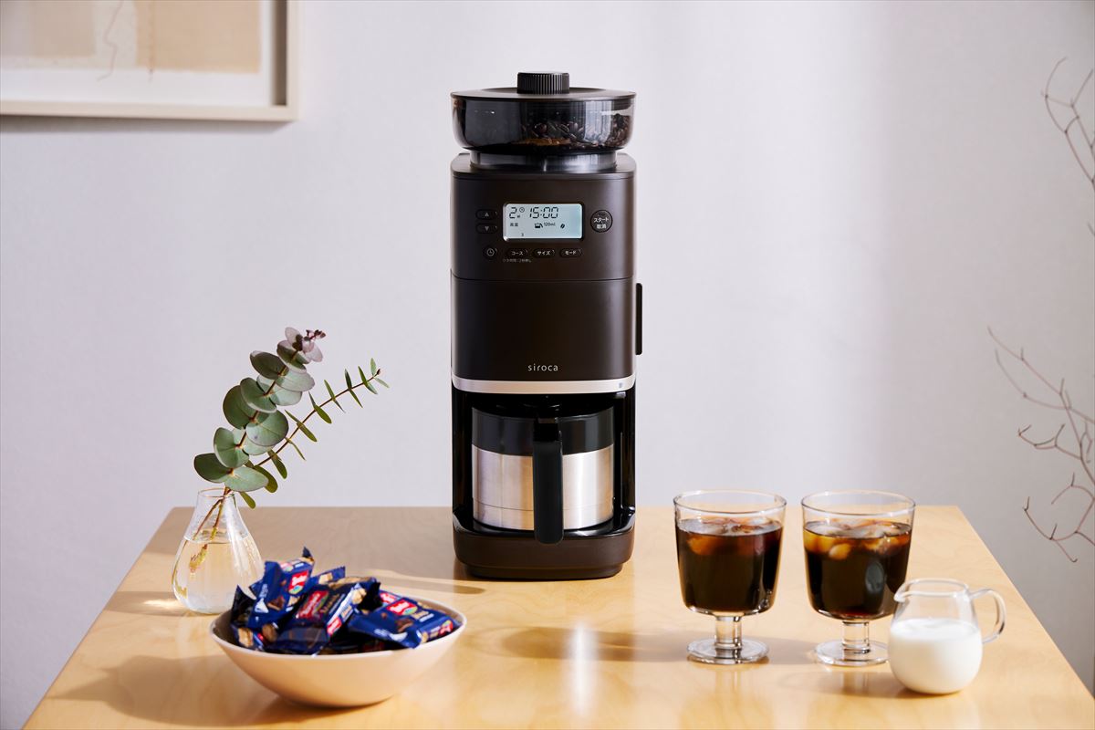 シロカ、全自動コーヒーマシン「カフェばこ PRO」にステンレスサーバー 