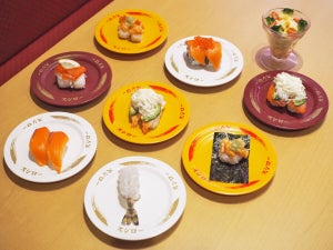 スシロー、寿司ネタ人気上位のサーモンとえびが大集結“推しネタ祭”を実食