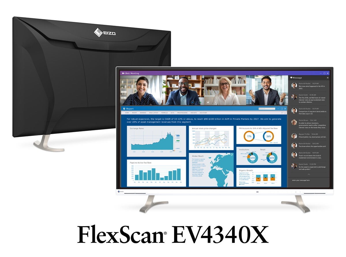 EIZO、34.1型曲面ウルトラワイド / 42.5型大画面のFlexScanモニター新モデル | マイナビニュース