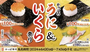 この夏も高級ネタをお得に110円より提供!かっぱ寿司「かっぱのうに＆いくら祭り」開催