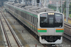 JR東日本E217系「湘南色」に! 東海道線E231系・E233系と並ぶ撮影会