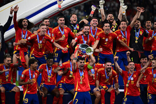 EURO優勝で5つランクアップのスペイン代表 [写真]=Getty Images