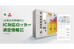 NAVITIME、JR東日本駅構内のIC対応ロッカー満空情報を提供開始