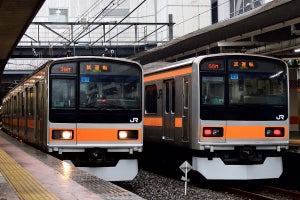 JR東日本209系1000番代、2編成が並ぶ撮影会 - 拝島電留線で9月開催