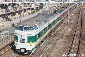 JR西日本・日本旅行「ありがとう381系緑やくも色」幕回しなど見学