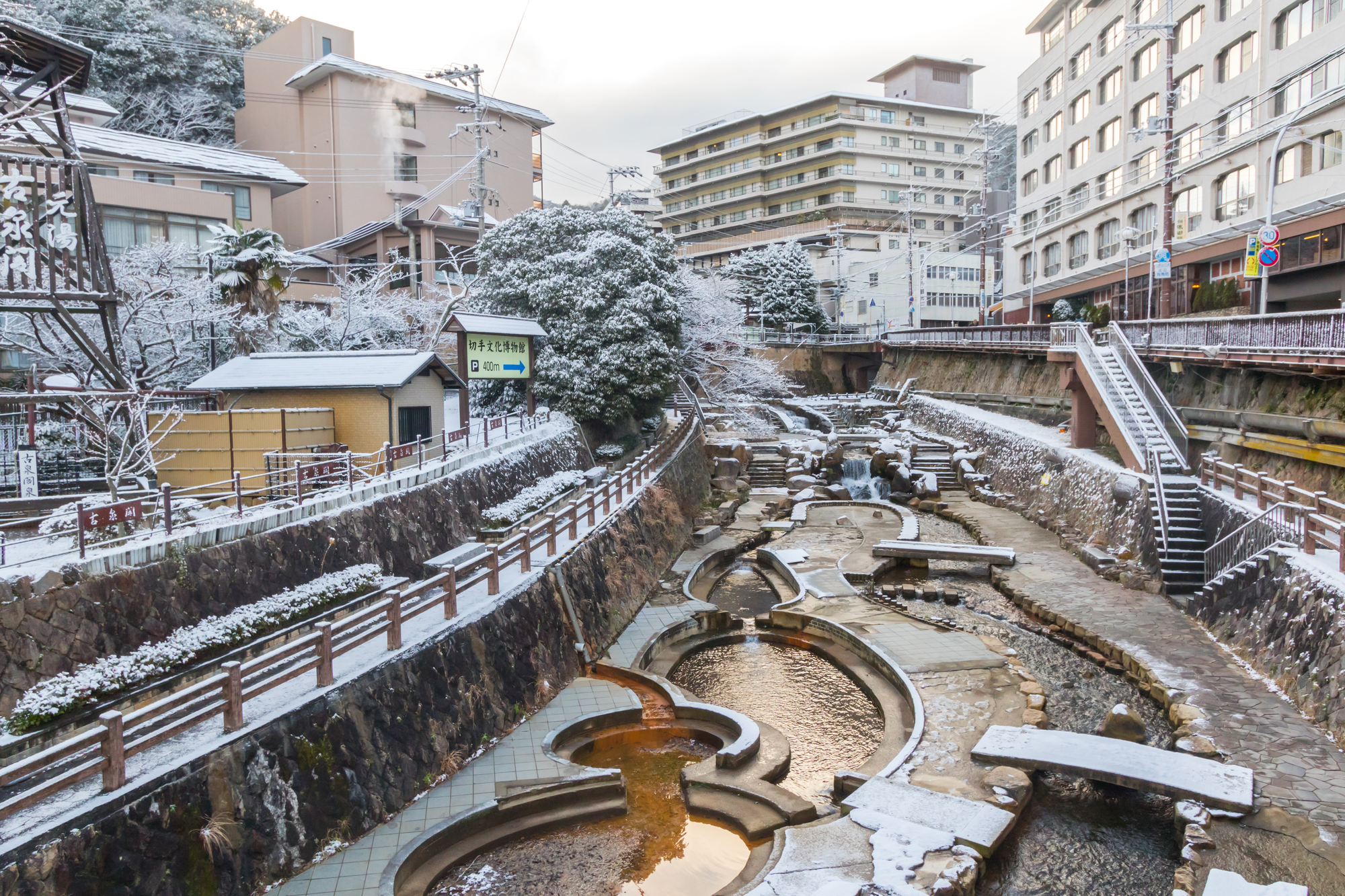 有馬温泉の雪景色