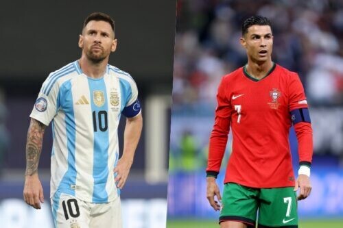 メッシ（左）とC・ロナウド（右）は2024年のバロンドールで候補漏れ [写真]＝Getty Images