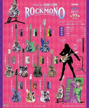 『ジョジョ』モチーフのギター＆ベースが「ROCKMONO]」に登場 -「最高にオシャレなんだけどー!!!!!」「形兆と噴上をいれるセンス好きだわ」と話題