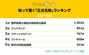 「蟹甲殻類大腿部歩脚身取出器具」ってなに? - 知って驚く正式名称ランキング1位