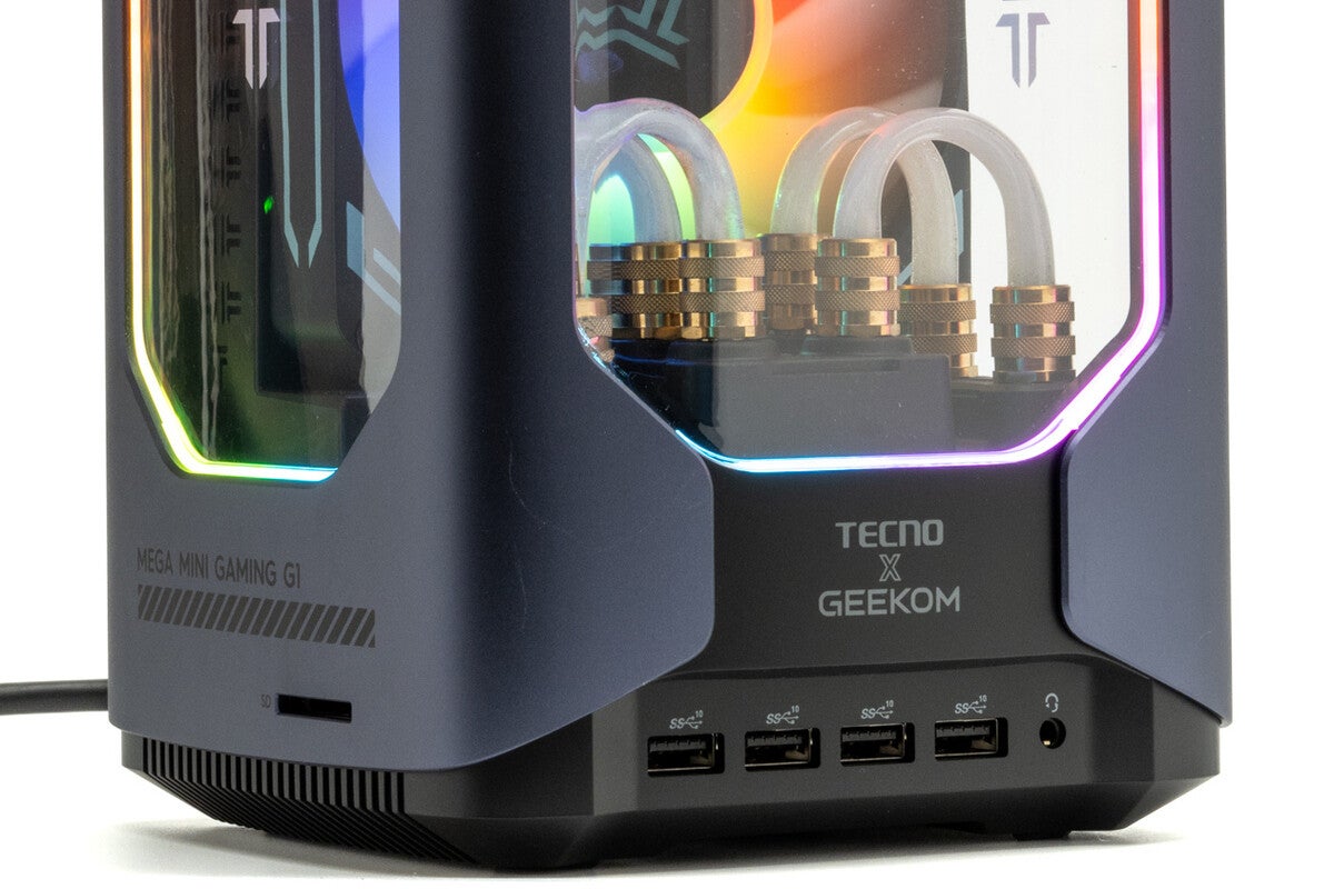 GEEKOM×TECNO「MEGAMINI G1」レビュー、小型ゲーミングPCに水冷クーラーを導入した意欲作 | マイナビニュース