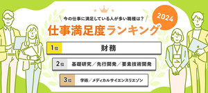 【2024】仕事満足度ランキング、1位は?