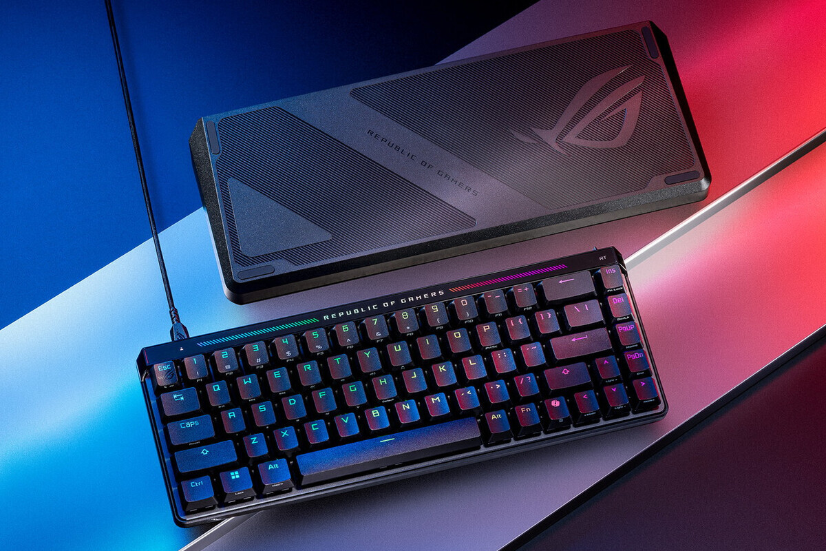 ラピッドトリガー対応の65％ゲーミングキーボード、ASUS「ROG