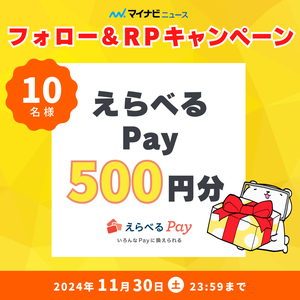 【プレゼント】えらべるPay 500円分 ×10名様