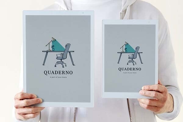 富士通、カラー化した電子ペーパー「QUADERNO」　A4サイズとA5サイズの2種類