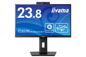 マウス「iiyama」、フルHD Webカメラ一体型の23.8型ディスプレイ