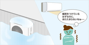 降雪時にエアコン暖房が止まった! その原因や対策を三菱電機が解説