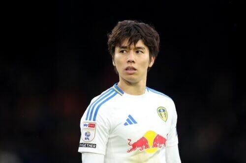 リーズで中盤の主軸として活躍する田中碧 [写真]=Getty Images