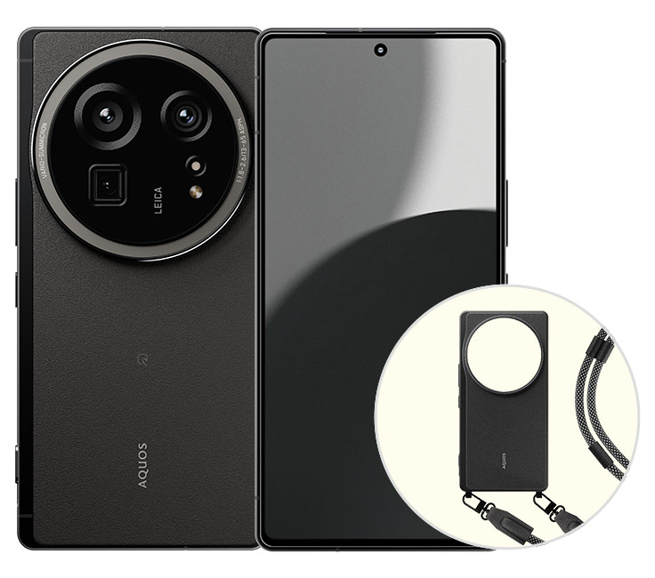 AQUOS R9 pro 純正ストラップケースセット