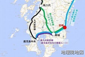 東九州新幹線、宮崎県が「新八代ルート」含む3案の費用対効果示す