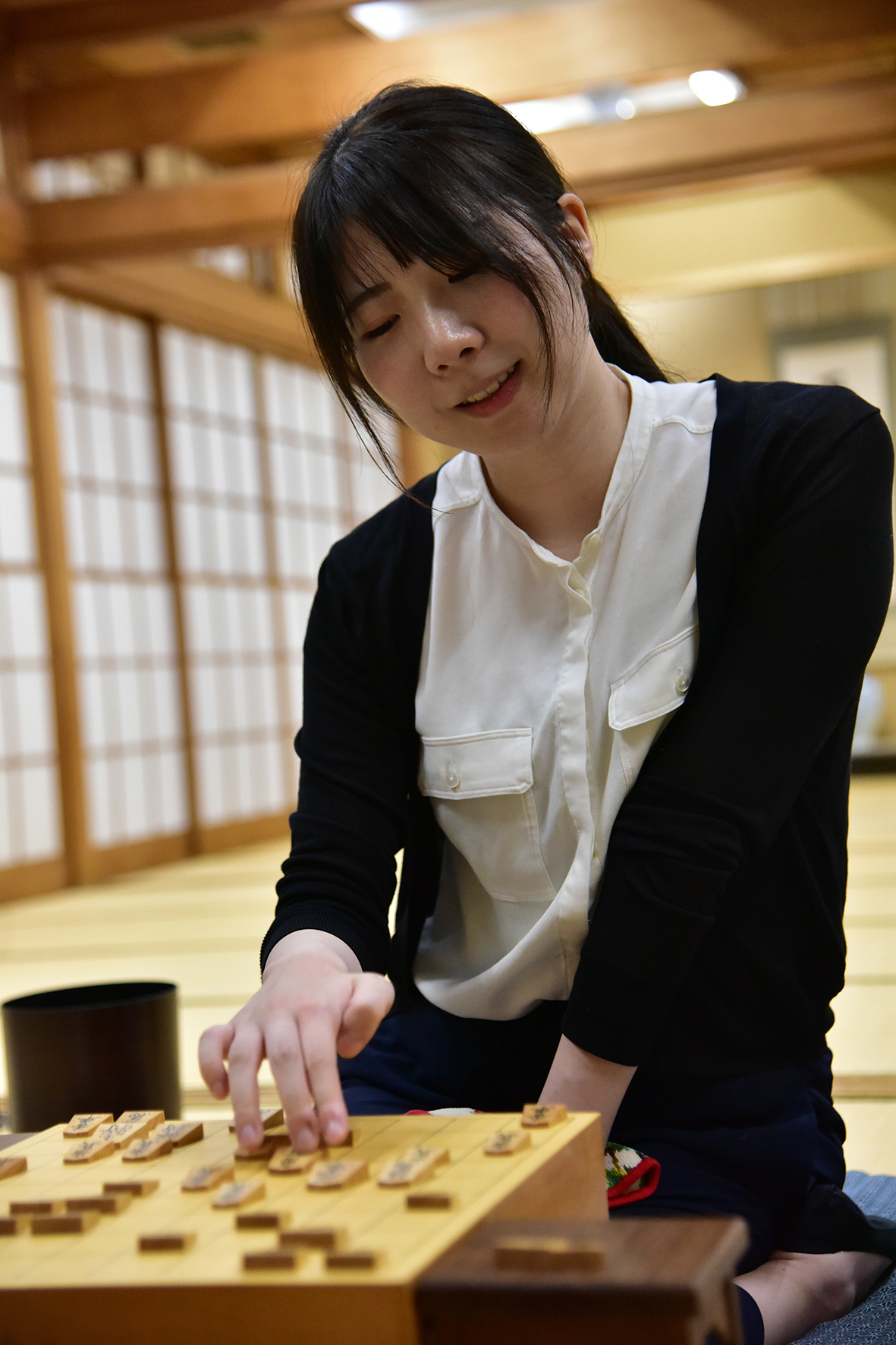 第５局について西山女流三冠は「独特の空気感のなかでの対局になると思う。全力を出し切れるよう日々を過ごすしかない」と語った（写真は棋士編入試験五番勝負第１局のもの　撮影：編集部）