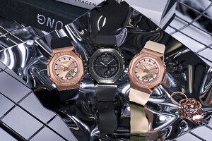 G-SHOCK、八角形フォルムの「GM-S2110」にピンクゴールド×黒など新色3モデル