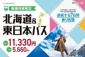 「北海道＆東日本パス」2025年春も発売「連続する7日間」乗り放題