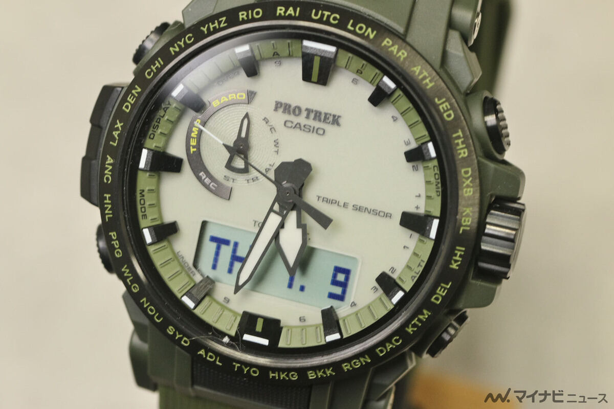 PRW-61LD-3JFのダイヤル