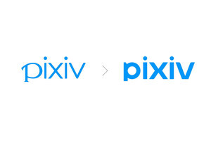 「pixiv」のロゴ、くっきり太めにリニューアル