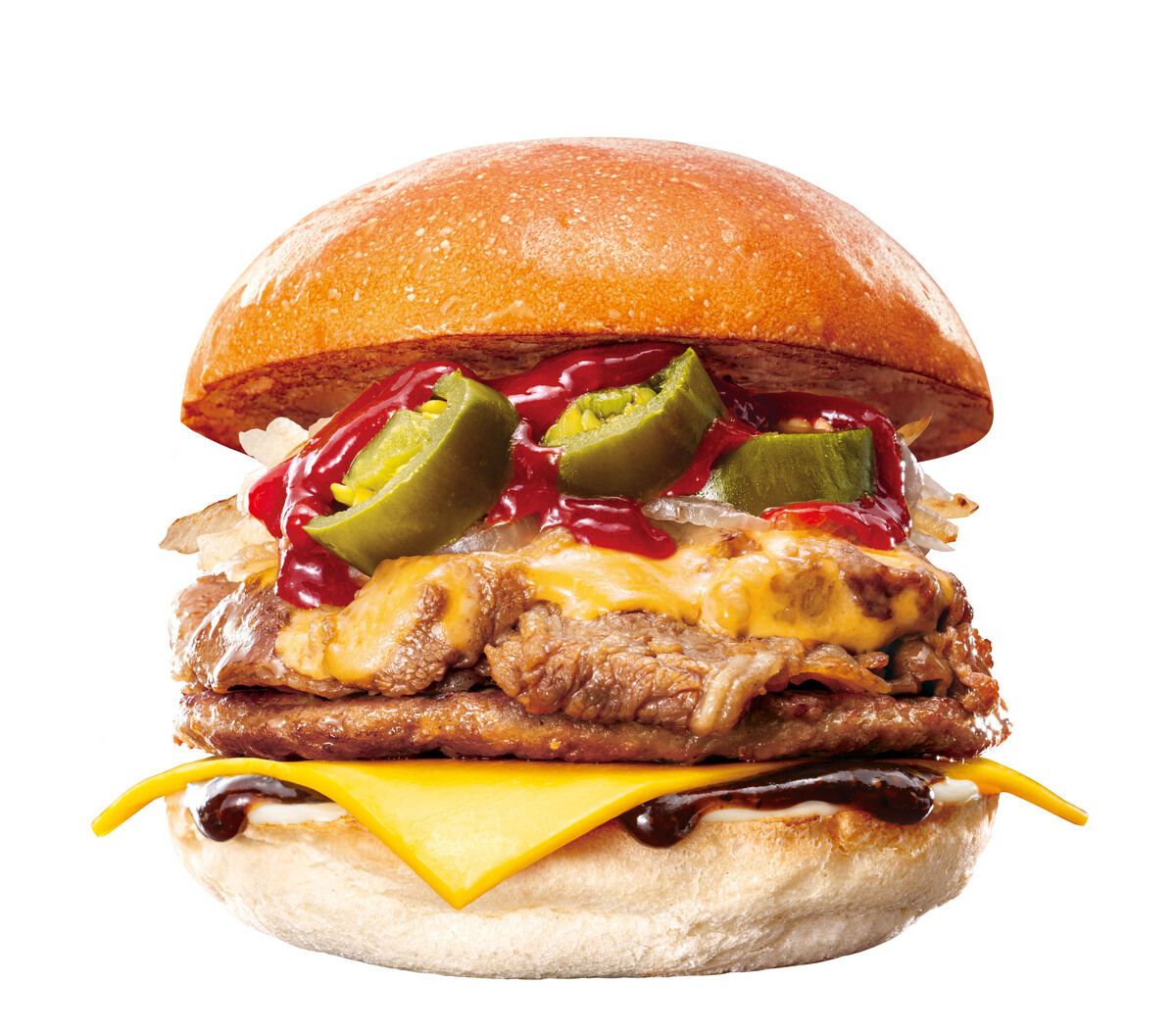 ロッテリア「スパイシー フィリーチーズステーキバーガー」